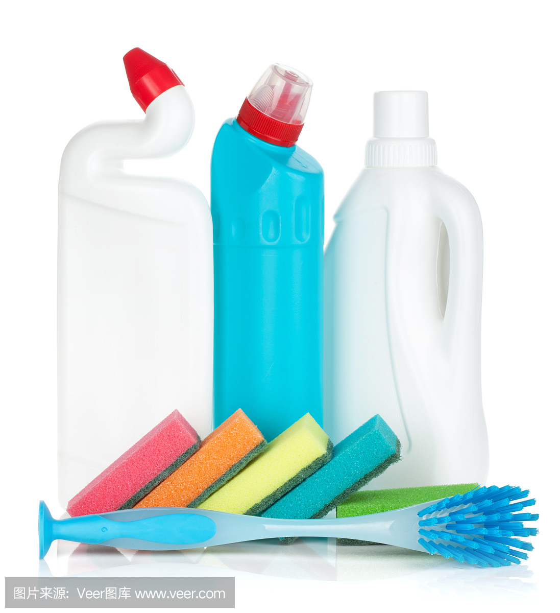 塑料瓶清潔產品,海綿和刷子